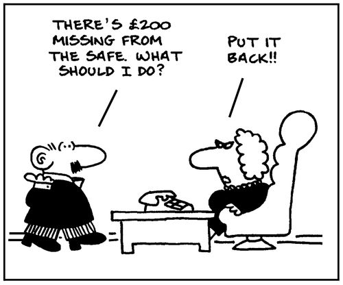 'There's £200 missing from the safe. What do I do?'