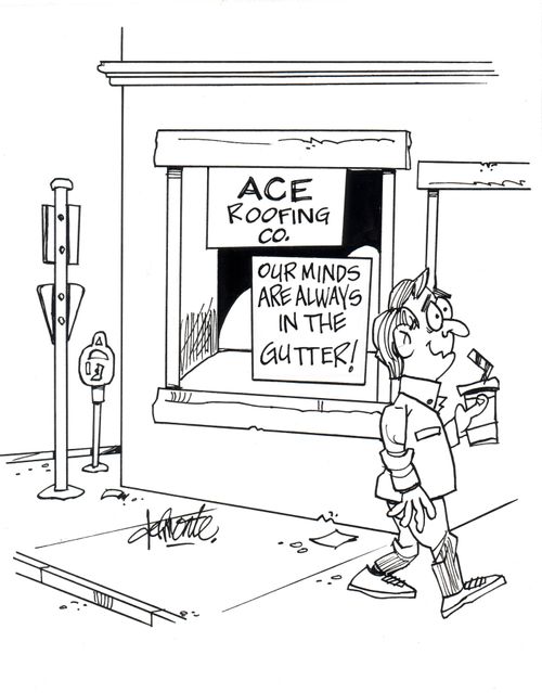 ACE Roofing: Our Minds Are Always In The Gutter!