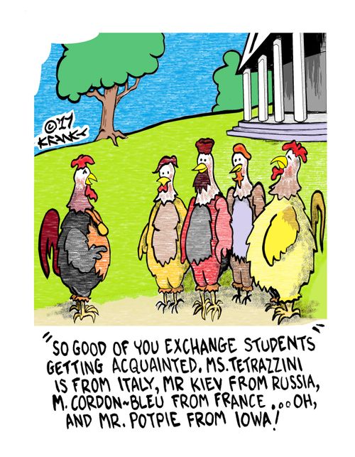 Chicken exchange students