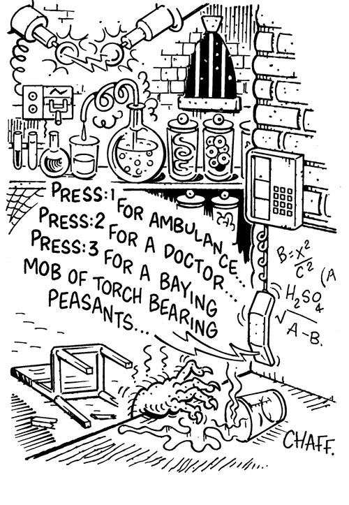 'Press 1 for ambulance, 2 for a doctor, 3 for a baying mob of torch bearing peasants...'