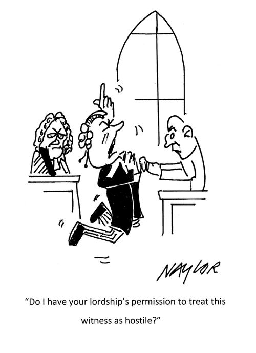"Do I have your lordship's permission to treat this witness as hostile?"