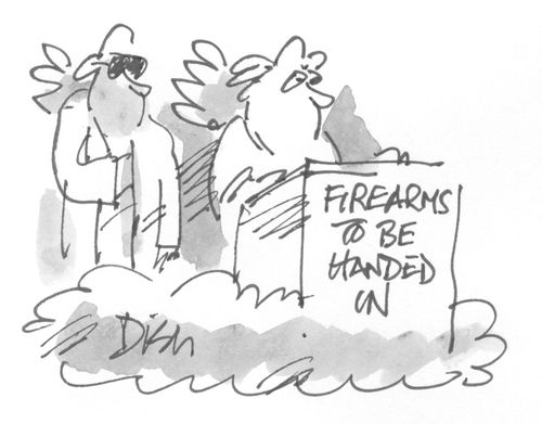 Firearms to be handed in.