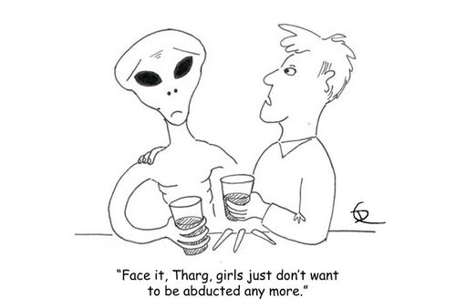 'Face it, Tharg, girls just don't want to be abducted any more.'