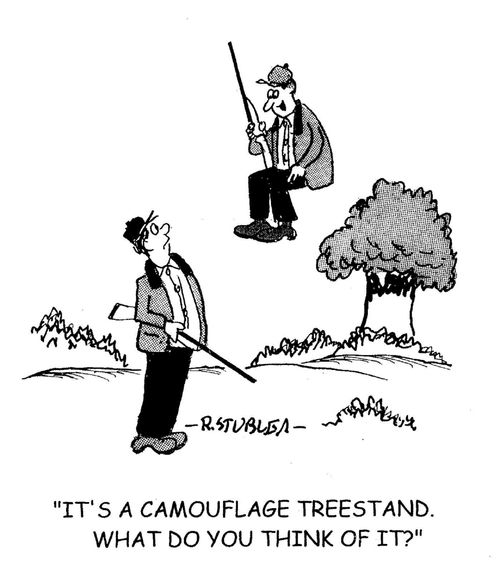 'It's a camouflage treestand. What do you think of it?'