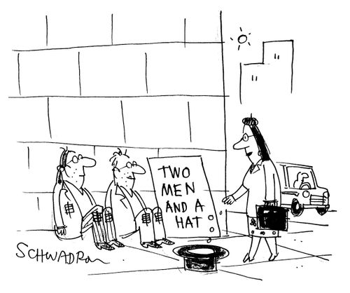 'Two men and a hat.'