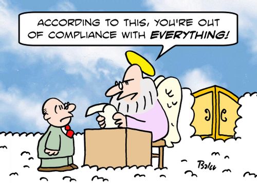 'According to this, you're out of compliance with EVERYTHING!'