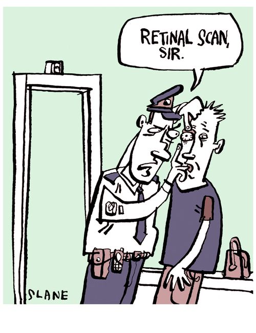 "Retinal scan, sir."