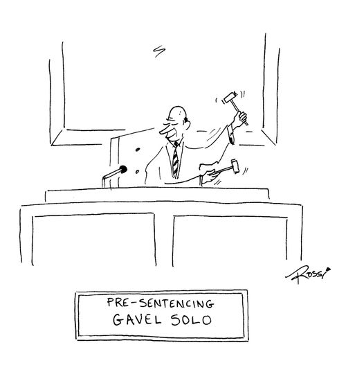 Pre-sentencing gavel solo.