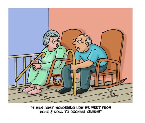 "I was just wondering how we went from rock & roll to rocking chairs?"