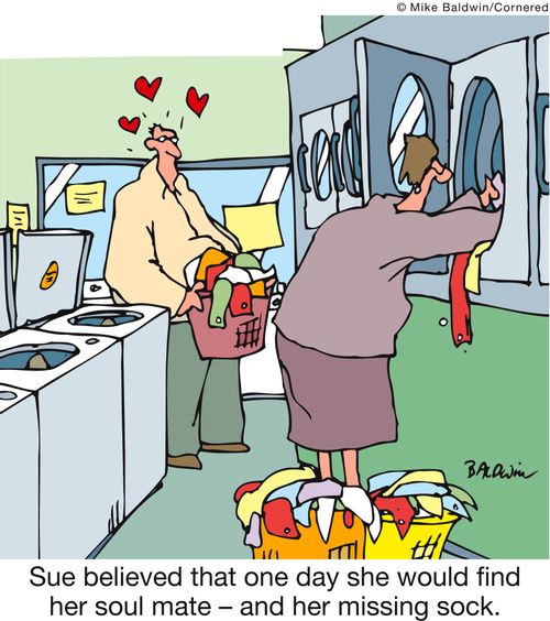 Sue believed that one day she would find her soul mate - and her missing sock.