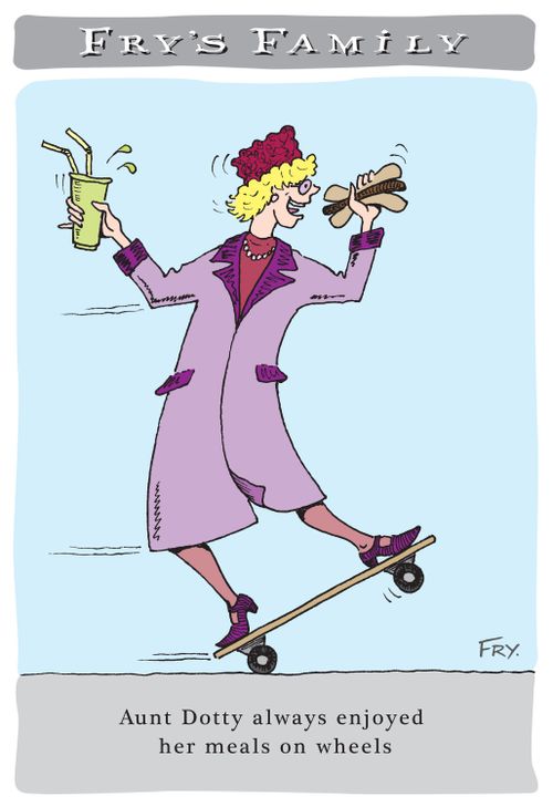 Aunt Dotty always enjoyed her meals on wheels.