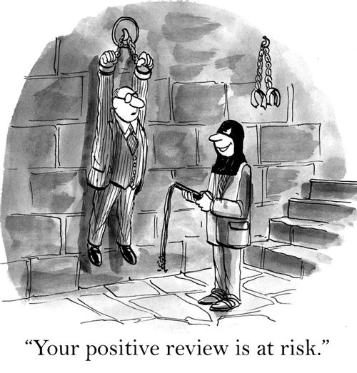 'Your positive review is at risk.'