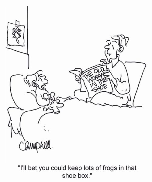 'I'll bet you could keep lots of frogs in that shoe box.'