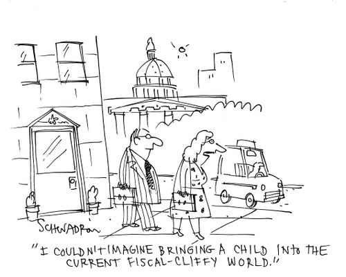'I couldn't imagine bringing a child into the current fiscal-cliffy world.'