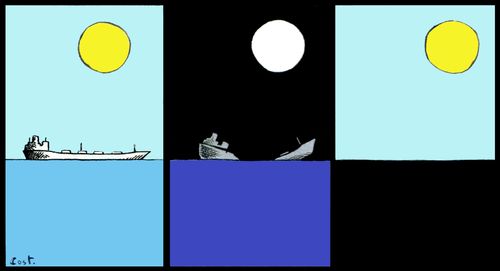 Sinking Oil Tanker