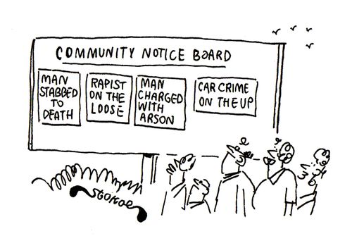 Community notice board.