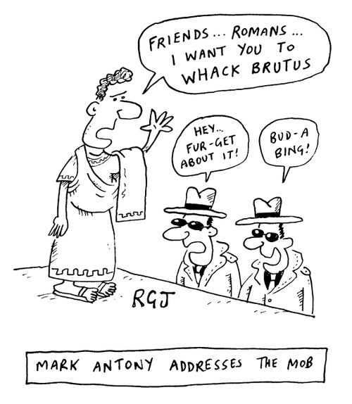 'Mark Antony addreses the mob'