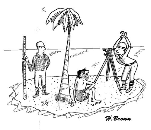 Engineers looking to build a highway through a desert island.