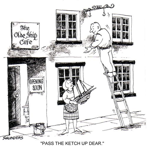 'Pass the ketch up dear.'