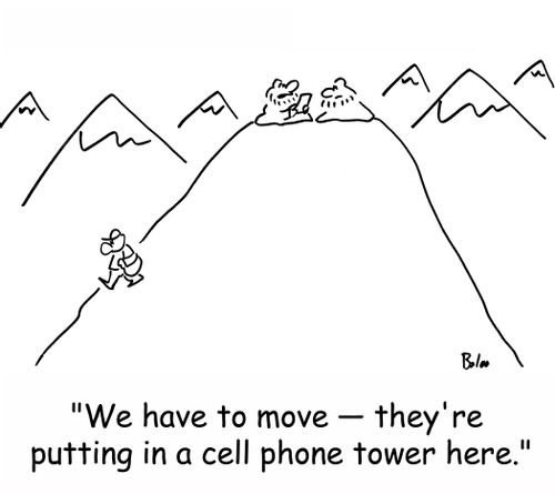 'We have to move - they're putting in a cell phone tower up here.'