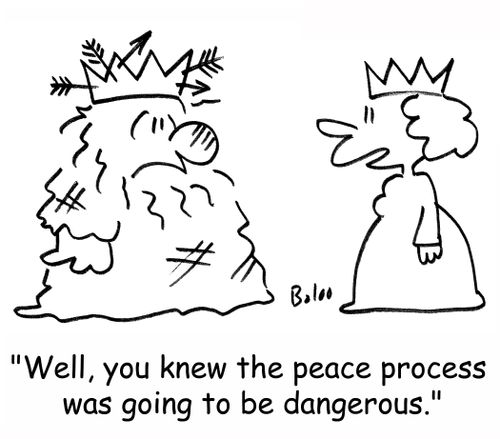 'Well, you knew the peace process was going to be dangerous.'