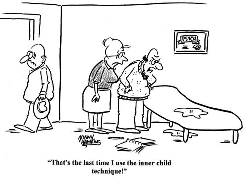 Psychologist to secretary about wet spot: 'That's the last time I use the inner child technique!'