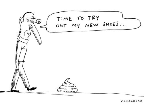 'Time to try out my new shoes...'
