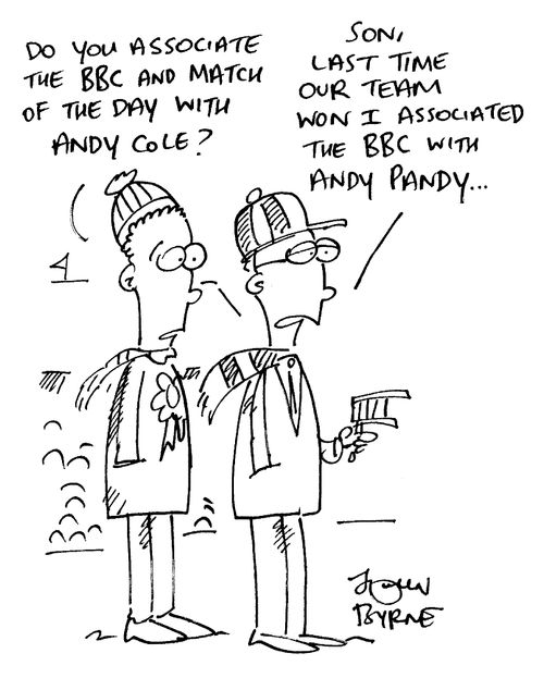"Last time our team won I associated the BBC with Andy Pandy...."