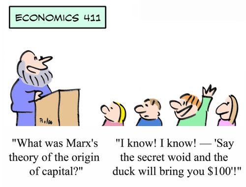 'What was Marx's theory of the origin of capital?'