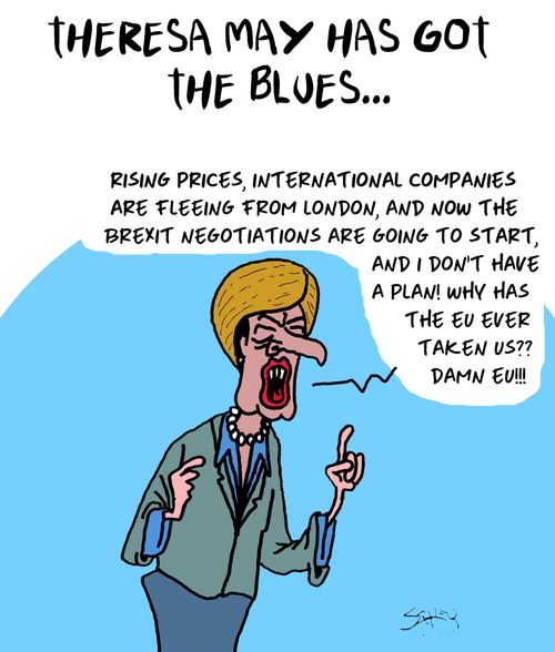 Theresa May has got the blues...