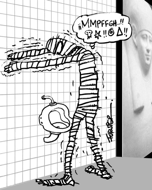Pissing Mummy.