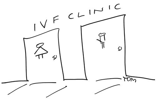 Male and Female doors to IVF clinic