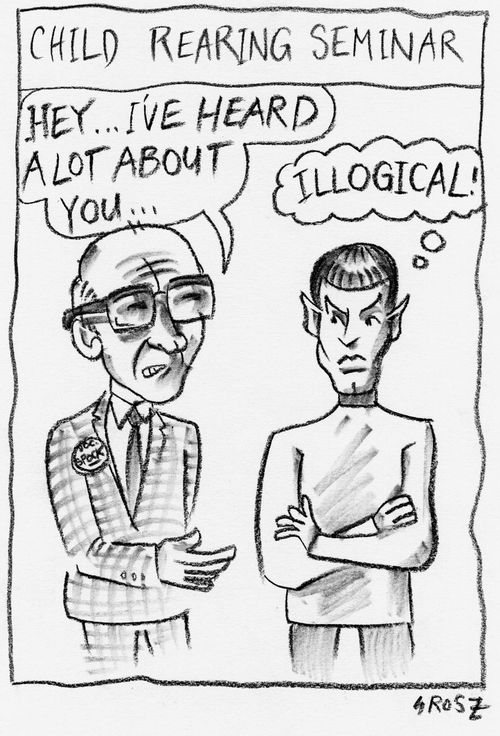 Mr. Spock at a child rearing seminar.