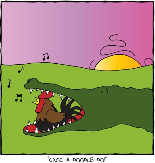 "Corc-a-doodle-do!"