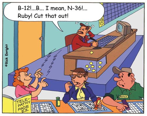 'B-12!...I mean, N-36!...Ruby, cut that out!'   'Telepathy Made EZ'