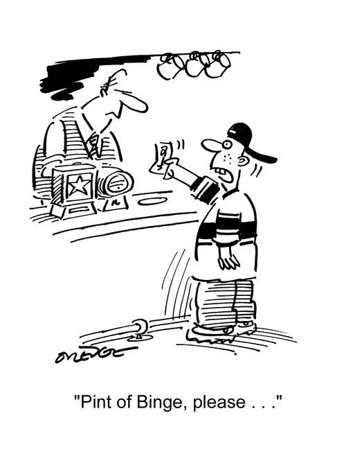 'Pint of Binge, please. . .'