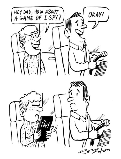 'Hey Dad, how about a game of ispy?'