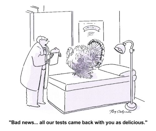 'Bad news... all our tests came back with you as delicious.'