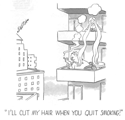 'I'll cut my hair when you quit smoking!'
