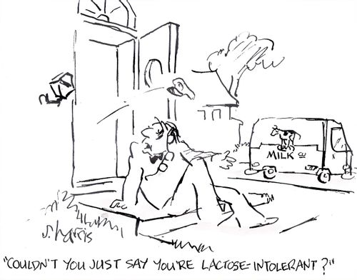 'Couldn't you just say you're lactose-intolerant?'