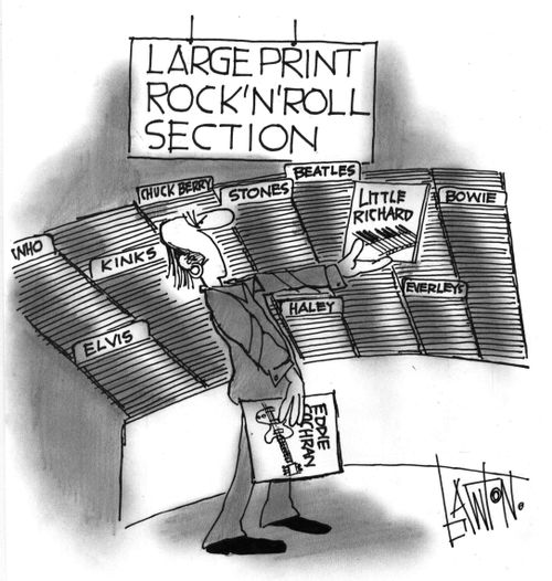 Large print rock'n'roll section