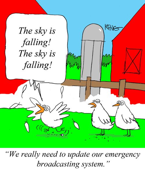 'We really need to update our emergency broadcasting system.'