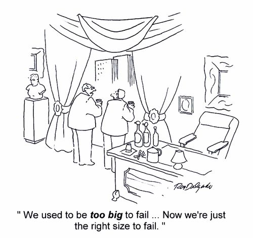 'We used to be too big to fail... Now we're just the right size to fail.'