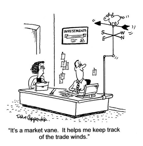 'It's a market vane. It helps me keep track of the trade winds.'
