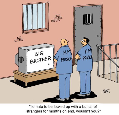 'I'd hate to be locked up with a bunch of strangers for months on end, wouldn't you?'