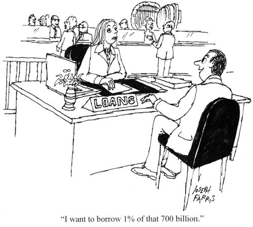 'I want to borrow 1% of that 700 billion.'