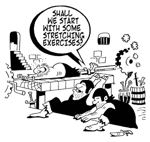 'Shall we start with some stretching exercises?'