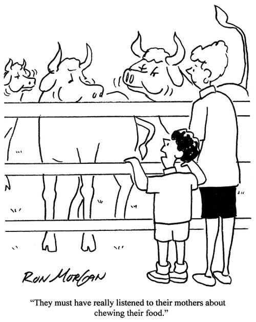 'They must have really listened to their mothers about chewing their food.'