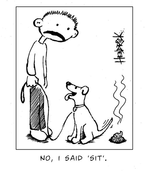 'No, I said 'sit'.'
