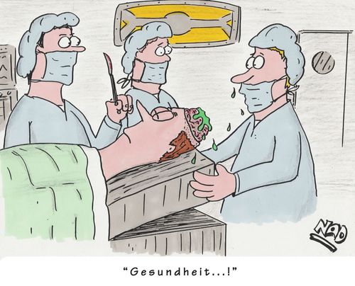 Brain surgery sneeze - 'Gesundheit...!'